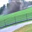 A massive sinkhole opened up and swallowed a light pole in the middle of a football pitch at Gordon Moore Park in Alton, Illinois, USA.