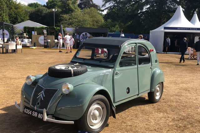 A 1963 Citroen 2CV Sahara stood out among the multi-million-pound hypercars