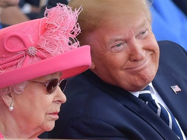 The Queen with then US President Donald Trump on the 75th anniversary of the D-Day landings. Credit: DANIEL LEAL/AFP via Getty Images)