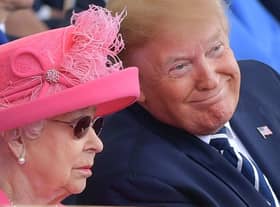 The Queen with then US President Donald Trump on the 75th anniversary of the D-Day landings. Credit: DANIEL LEAL/AFP via Getty Images)