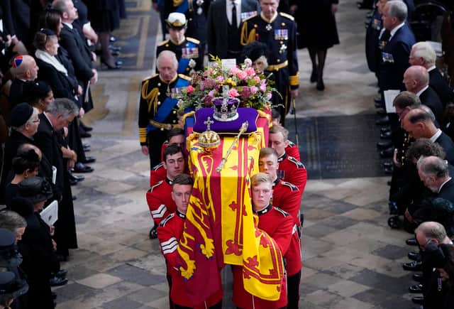 Following the Queen's death the rules stand that the grandchildren of a reigning monarch are entitled to royal titles, as well as use of HRH.(Photo by Danny Lawson - WPA Pool/Getty Images)
