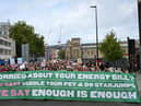 Thousands have rallied on the streets around the country to protest the cost of living-crisis.