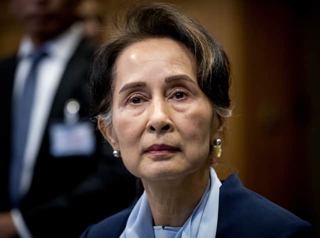 Aung San Suu Kyi is currently serving a 20 year prison sentence that has been condemned by several nations.