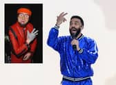 British singer, Craig David, inset, Leigh Francis as Michael Jackson in ‘Bo Selecta’ in 2002. (Photos: Getty)