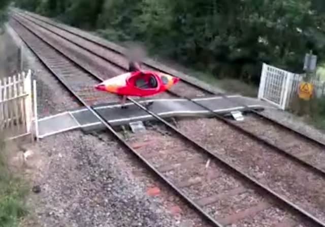 CCTV footage released by Network Rail capturing some of the reckless behaviour at a popular level crossing. 
