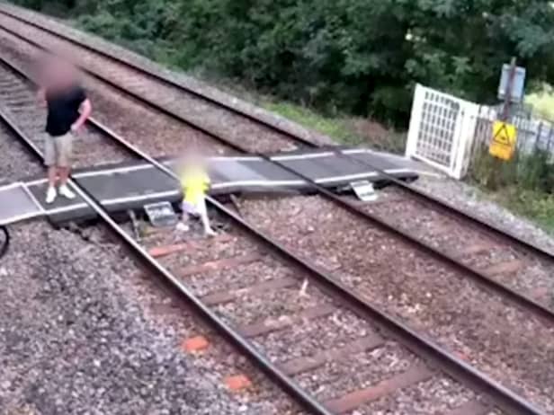CCTV footage released by Network Rail capturing some of the reckless behaviour at a popular level crossing.  