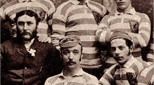 Andrew Watson, pictured top centre (Photo: Scottish Football Museum)