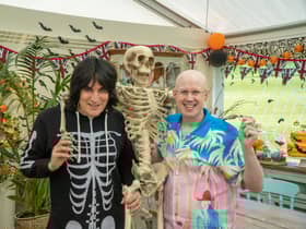 The Great British Bake Off hosts Noel Fielding and Matt Lucas during Halloween Week. 