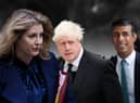 Boris Johnson (centre) is plotting an extraordinary comeback as prime minister but faces competition from Penny Mordaunt (left) and Rishi Sunak (right)