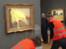 Climate activists threw mashed potatoes over a Monet painting at an art gallery in Germany, asking shocked onlookers:”Is this what it takes to make you listen?”.