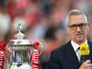 Gary Lineker at the FA Cup semi-final in April 2022
