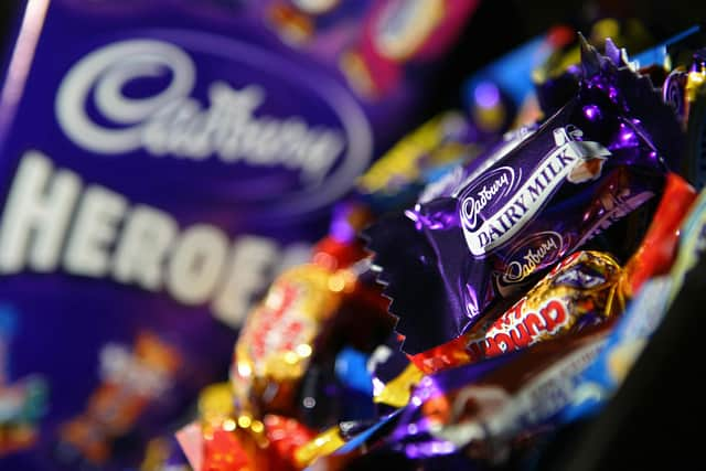 A box of Cadbury’s Heroes chocolates