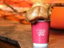 The Carvery Mock-a is a cup of gravy, served in a traditional red festive cup