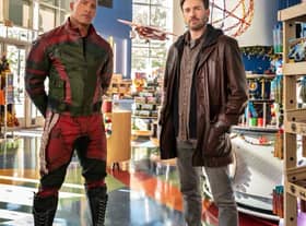 Chris Evans on set of his new film ‘Red One’ starring alongside Dwayne ‘The Rock’ Johnson.
