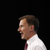 Chancellor of the Exchequer, Jeremy Hunt.  (Photo credit should read TOLGA AKMEN/AFP via Getty Images)