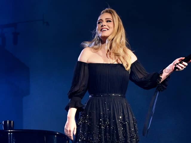 Adele performs on stage as American Express present BST Hyde Park in 2022.