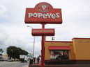A Popeyes restaurant is seen on February 21, 2017 in Miami, Florida. 