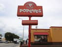 A Popeyes restaurant is seen on February 21, 2017 in Miami, Florida. 
