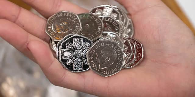 The 50p coins with showing King Charles III (photo The Royal Mint) 