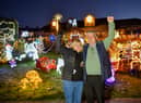 Malcolm Molloy, 64, and his wife Wendy, 62, from Worcestershire wow their neighbours with Christmas lights every year