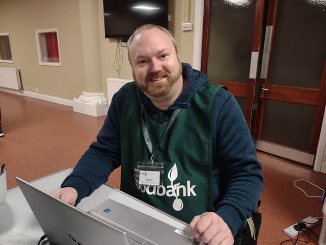 Steve Huxford is one of Trussell Trust’s Food Bank Friends at a centre in Fulham, London (Credit: Trussell Trust)