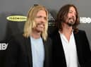  Musicians Taylor Hawkins and Dave Grohl of Foo Fighters arrive at the 28th Annual Rock and Roll Hall of Fame Induction Ceremony. The band confirmed in their New Year’s message they will continue despite Hawkins’ death 