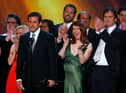 The cast of "The Office" accepts the Outstanding Ensemble in a Comedy Series onstage at the 13th Annual Screen Actor Guild Awards