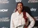 Stacey Solomon attends The Flight Attendant First Class Lounge (Getty) 