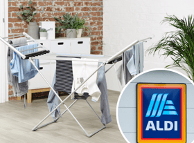 Aldi has re-launched its popular heated clothes airer to help people save money this winter.