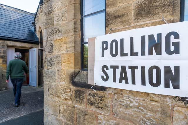 A view of a polling station. For the first time, people from across the country will need to show photographic ID to vote at this year’s local elections. Picture by James Hardisty
