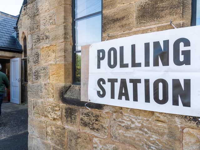 A view of a polling station. For the first time, people from across the country will need to show photographic ID to vote at this year’s local elections. Picture by  James Hardisty