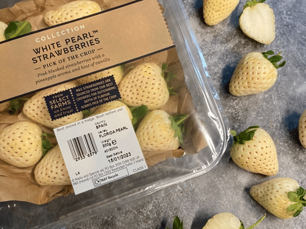 Marks and Spencer have launched a UK first as it brings the White Pearl strawberry to M&S food halls.