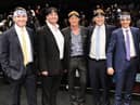 (L-R) Filmmakers Jon Hurwitz and Hayden Schlossberg actor Billy Zabka, filmmaker Josh Heald, and actor Ralph Macchio will be shutting the doors of the dojo as Cobra Kai comes to an end (Credit: Getty Images)