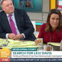 An emotional Susanna Reid seen attempting to comfort Levi Davis’ mum, Julie, who is struggling to hold back tears - Credit: ITV