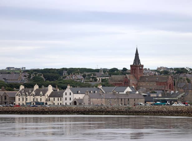 <p>A general view of the waterfront in Kirkwall on September 6, 2021</p>