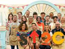 Pictured is the Celebrity GBBO line-up for 2023. Back Row - Ellie Taylor, Joe Thomas, Paddy McGuinness, Coleen Nolan, Tom Daley, Adele Roberts. Lucy Beaumont, David Morrissey. Middle Row - Tim Key, Jessica Hynes, Gemma Collins, AJ Odudu, Mike Wozniak, Judi Love, Deborah Meaden, Jay Blades. Front Row - Rose Matafeo, David Schwimmer, Jesy Nelson, Tom Davis. Pic: Channel 4