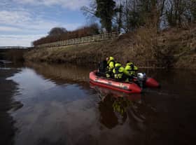 CGI Search teams search the River Wyre for Nicola Bulley. 