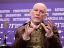 John Malkovich speaks during the "Seneca" press conference during the 73rd Berlinale International Film Festival Berlin