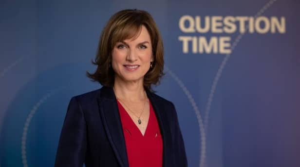 BBC Question Time host, Fiona Bruce.