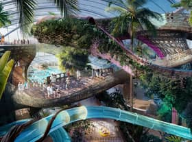  Therme Manchester’s next generation waterpark area, including living waterslides. Credit: Therme