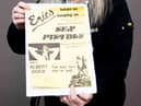 Claire Howell, music memorabilia consultant at Hansons Auctioneers, with the Sex Pistols poster.  