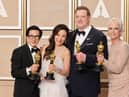 Ke Huy Quan, Michelle Yeoh, Brendan Fraser and Jamie Lee Curtis at the Oscars 2023