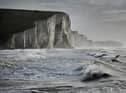 The Seven Sisters white cliffs at Cuckmere Haven in East Sussex. (Photo by Jeff Overs/BBC News & Current Affairs via Getty Images)