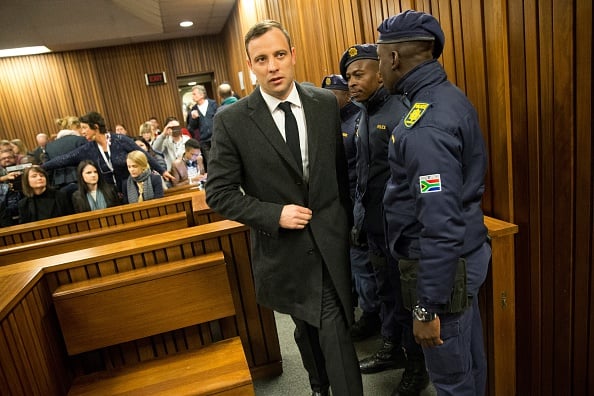 <p>Paralympian athlete Oscar Pistorius was convicted of the murder of his girlfriend Reeva Steenkamp. (Photo by Marco Longari - Pool/Getty Images)</p>