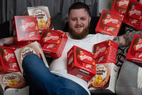 Ashley Kean, 29 of Castleford, West Yorkshire, lives on a diet of Easter egg chocolate all year round (SWNS)