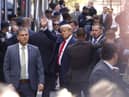 Trump reportedly entered the court buildings via a more discreet side entrance  (Photo by Kena Betancur/Getty Images)