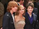 Actor Rupert Grint, Actress Emma Watson, and Actor Daniele Radcliffe attend the Premiere of Harry Potter  (Thos Robinson/Getty Images)