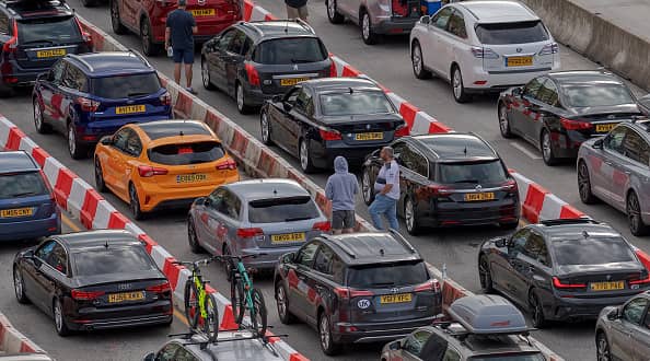 Traffic at Port of Dover (Photo by Stuart Brock/Anadolu Agency via Getty Images)