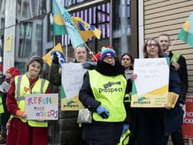 Prospect members on a picket line (Photo: Prospect)