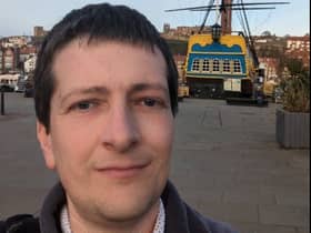 Andrew Cowell after arriving in Whitby